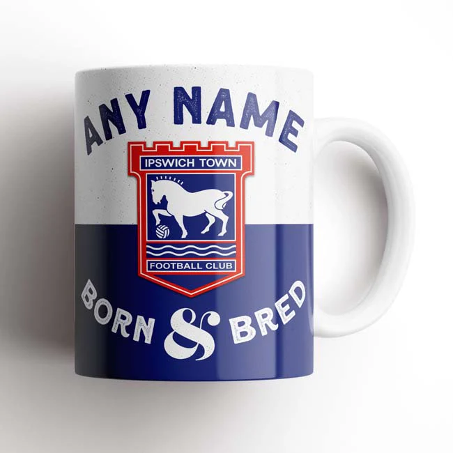 Ipswich Town Born & Bred Mug Personalised
