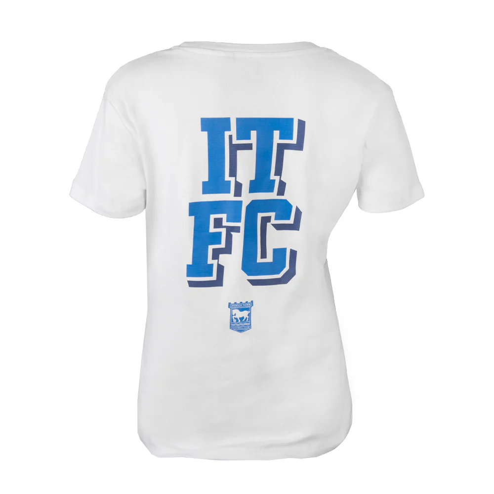 Ladies White ITFC Print Tee - Image 5
