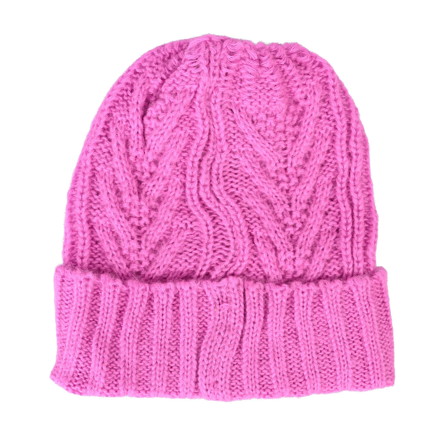Pink Woven Patch Beanie Ladies - Image 2